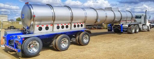 Metal Water Tank Hauling