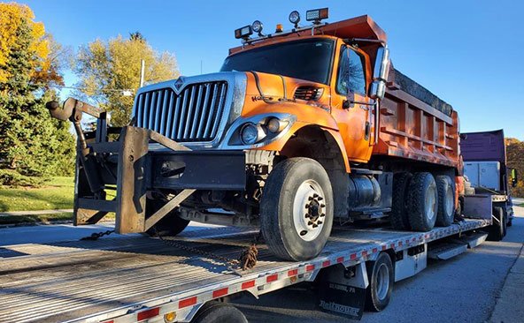 2017-Peterbilt-567-Dump-Truck-shipping-and-hauling Heavy Equipment Transport from North Carolina to Kentucky
