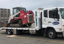 Bobcat Transportation Construction Equipment Hauling heavy loads from Nevada to Georgia