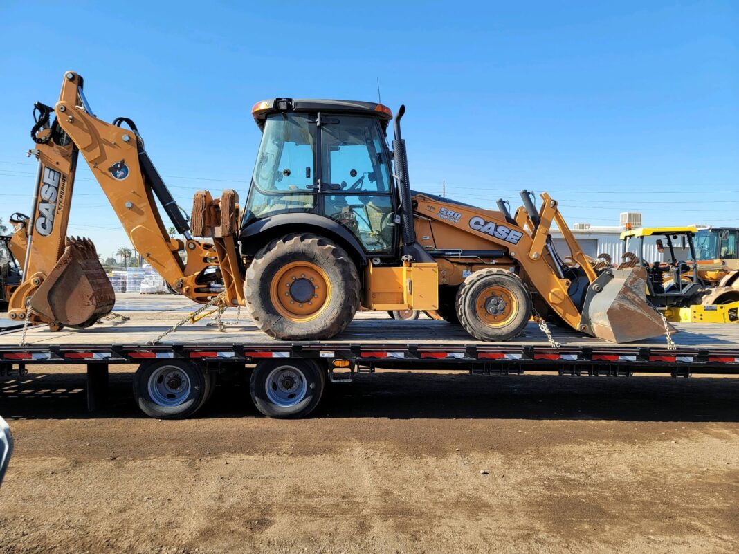 Case-580-Super-M-backhoe Heavy Equipment Transport from Idaho to Iowa
