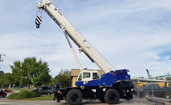 Dozier-crane-sixty-ton-Terrain-transport Heavy Equipment Transport from Oregon to Arkansas