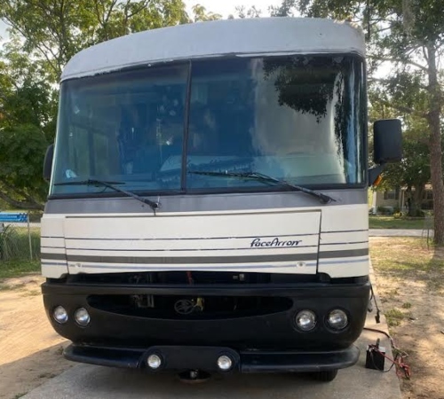 Hauling a Fleetwood Pace Arrow RV.