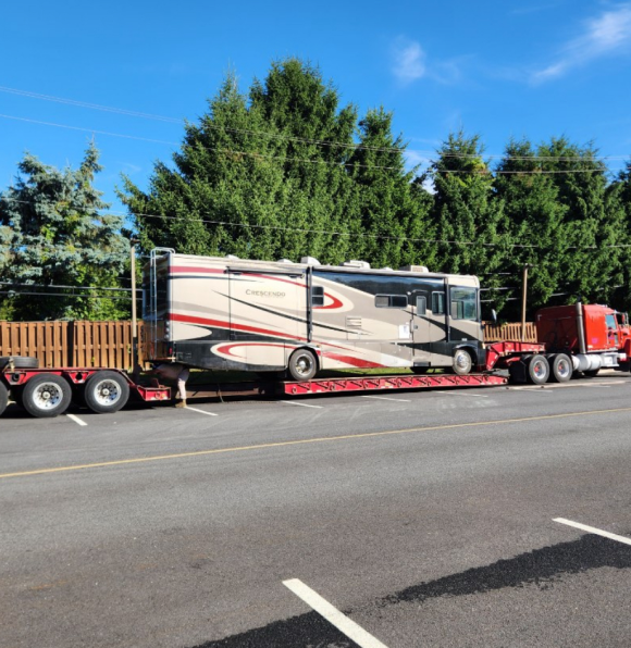 Transporting a RV.