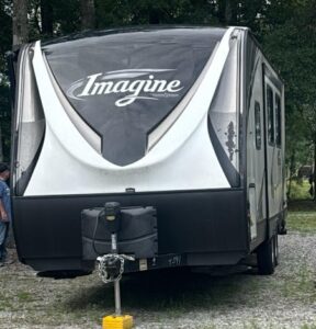 Grand Design Imagine getting ready to be transported.