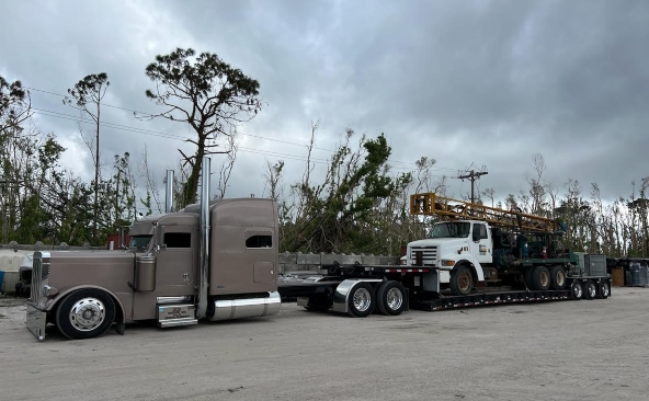 Hauling a large truck mounted drilling rig from Tulsa, Oklahoma to Charlotte, North Carolina. 