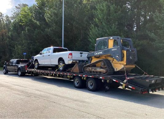Load and Haul your Heavy Equipment Heavy Equipment on trailer