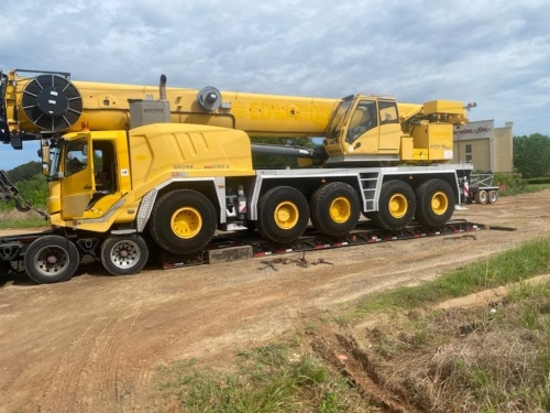 Grove GMK all-terrain crane being moved