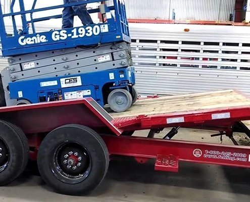 food truck shipping - Scissor Lifts Transport with We Will Transport It 2 495x400 - Food Truck Shipping Service Scissor Lifts Transport Company in Town food truck shipping