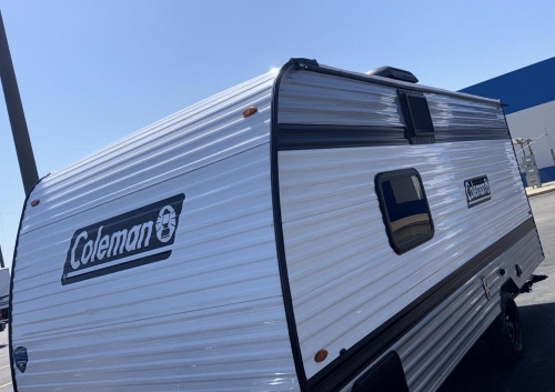 Shipping a Coleman Lantern LT travel trailer using a hitch.