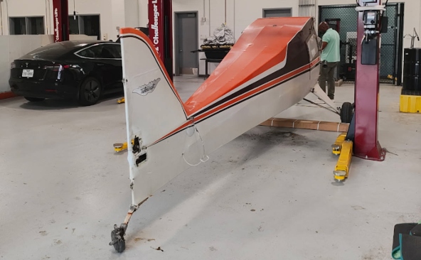 Shipping a small single-engine airplane.