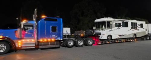 Transporting a 2005 Gulfstream Voyager Class C.