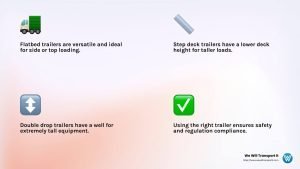 Specialized Trailer Types - equipment hauling infographic 4_facts_emoji_light-gradient