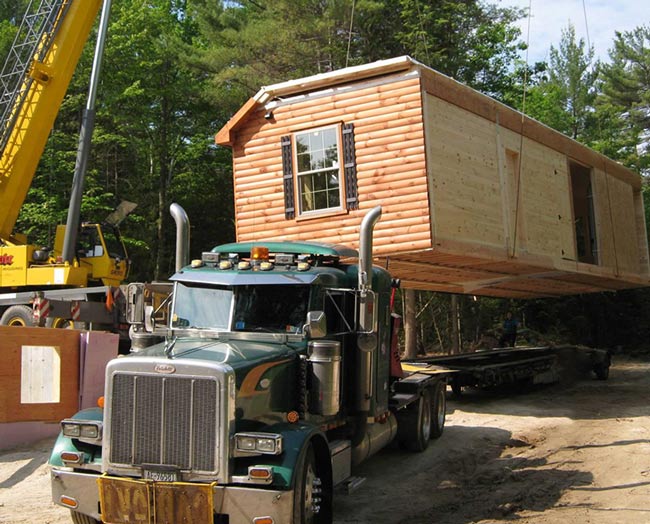 log-cabin-transport Equipment transport From Idaho to Kansas