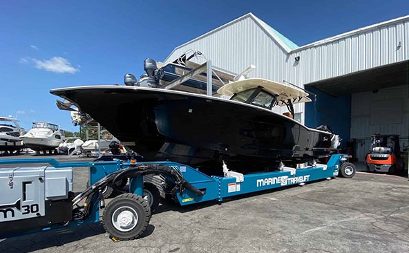 move a boat on a trailer 