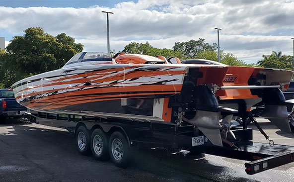 Speed Boat transport and shipping